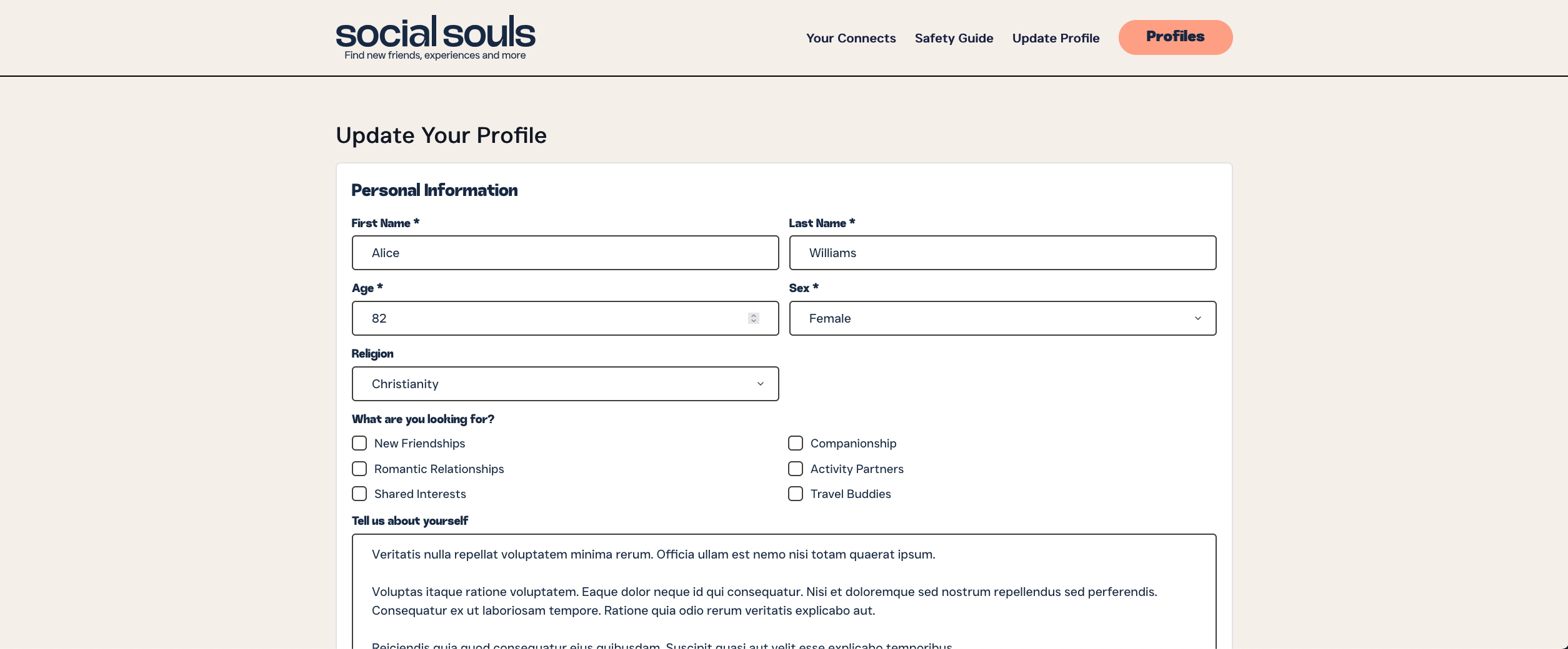 WordPress community platform Social Souls